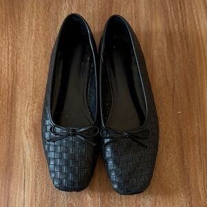 Amazon Black Woven Flats